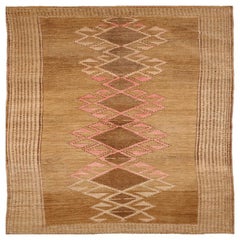 Türkei Anatoly Bereich Teppiche - Wolle Braun Elfenbein Rosa Design - 92937