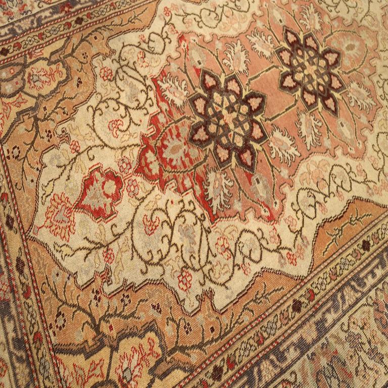 Türkei Anatoly Bereich Teppiche - Wolle Braun Elfenbein Rosa Design - 92962 (Türkisch) im Angebot