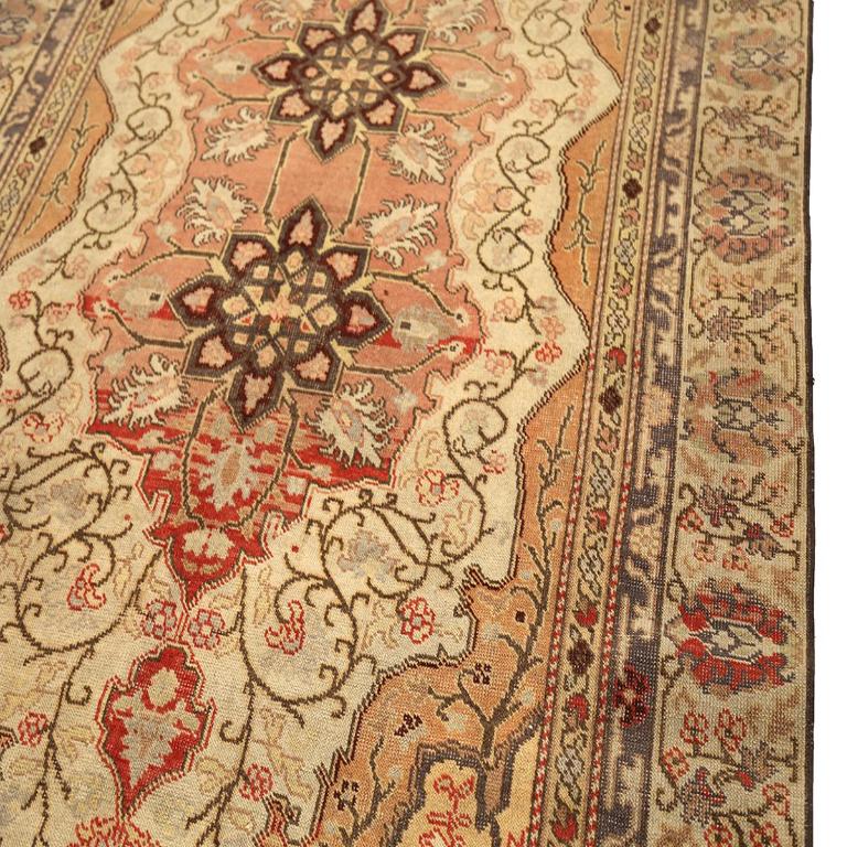 Türkei Anatoly Bereich Teppiche - Wolle Braun Elfenbein Rosa Design - 92962 im Zustand „Hervorragend“ im Angebot in Dallas, TX