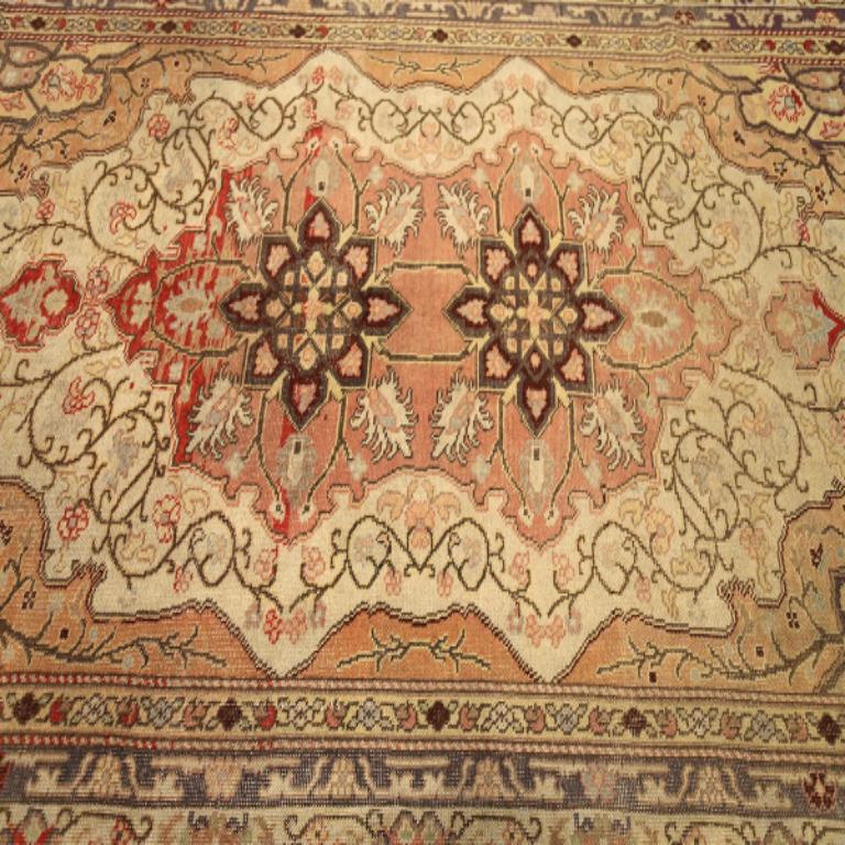 Türkei Anatoly Bereich Teppiche - Wolle Braun Elfenbein Rosa Design - 92962 (20. Jahrhundert) im Angebot