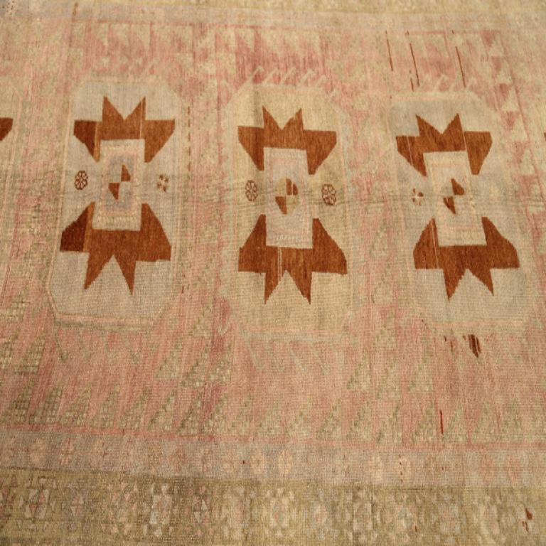 Türkei Anatoly Bereich Teppiche - Wolle Braun Elfenbein Rosa Design - 92970 (20. Jahrhundert) im Angebot