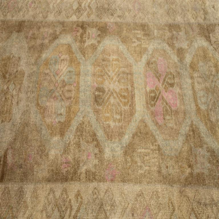 Türkei Anatoly Bereich Teppiche - Wolle Braun Elfenbein Rosa Design - 93000 (20. Jahrhundert) im Angebot