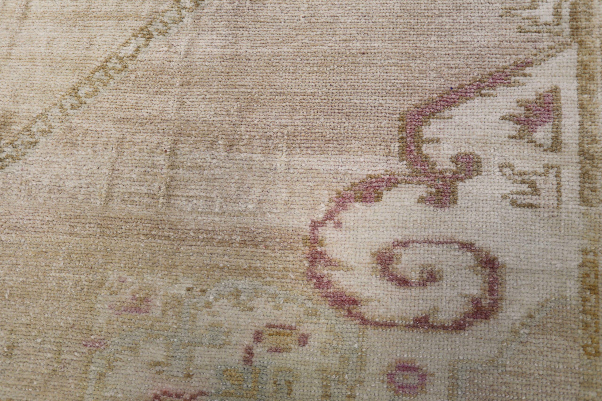 Türkei Anatoly Bereich Teppiche - Wolle Braun Elfenbein Rosa Design - 93028 (20. Jahrhundert) im Angebot