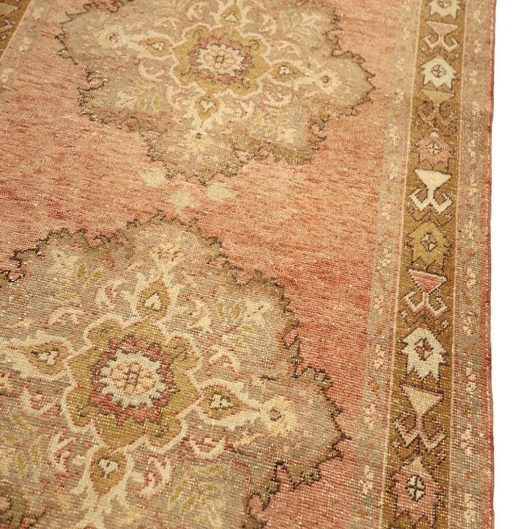 Türkei Anatoly Bereich Teppiche - Wolle Braun Elfenbein Rosa Rot Design - 92953 im Zustand „Hervorragend“ im Angebot in Dallas, TX