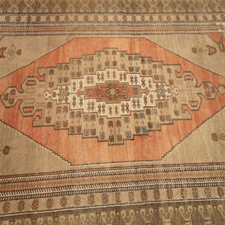 Türkei Anatoly Bereich Teppiche - Wolle Braun Elfenbein Rosa Taupe Design - 92959 (20. Jahrhundert) im Angebot