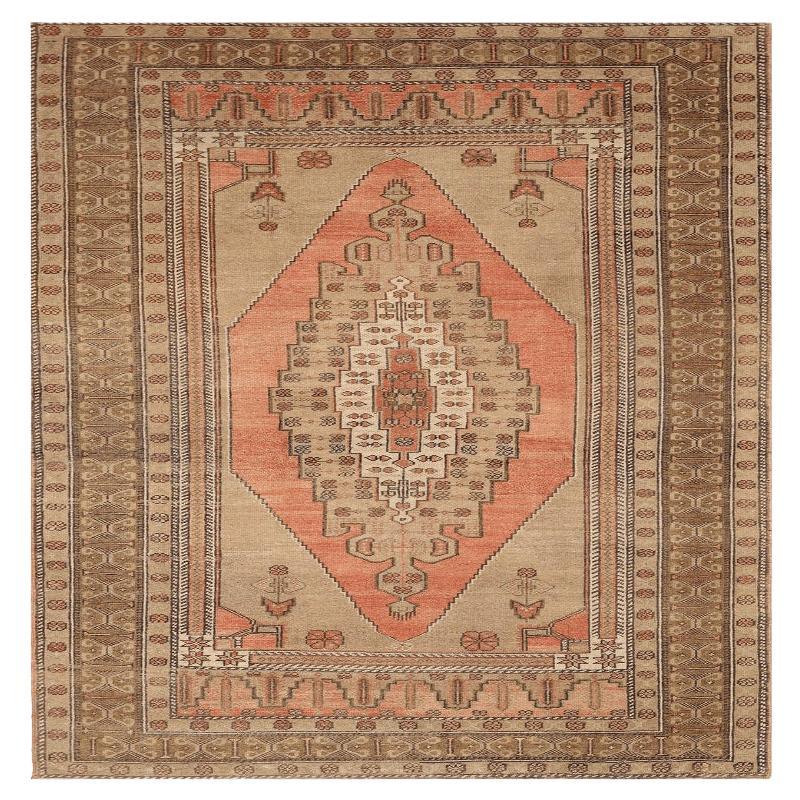Türkei Anatoly Bereich Teppiche - Wolle Braun Elfenbein Rosa Taupe Design - 92959