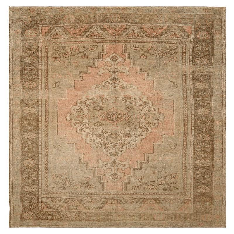 Türkei Anatoly Bereich Teppiche - Wolle Braun Elfenbein Rosa Taupe Design - 92967