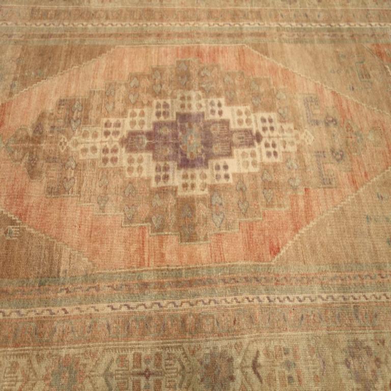 Türkei Anatoly Bereich Teppiche - Wolle Braun Elfenbein Rosa Taupe Design - 92968 (20. Jahrhundert) im Angebot