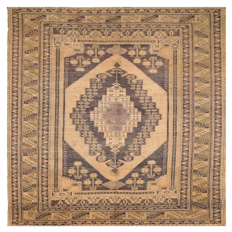 Türkei Anatoly Bereich Teppiche - Wolle Brown Elfenbein Purpel Design - 92956