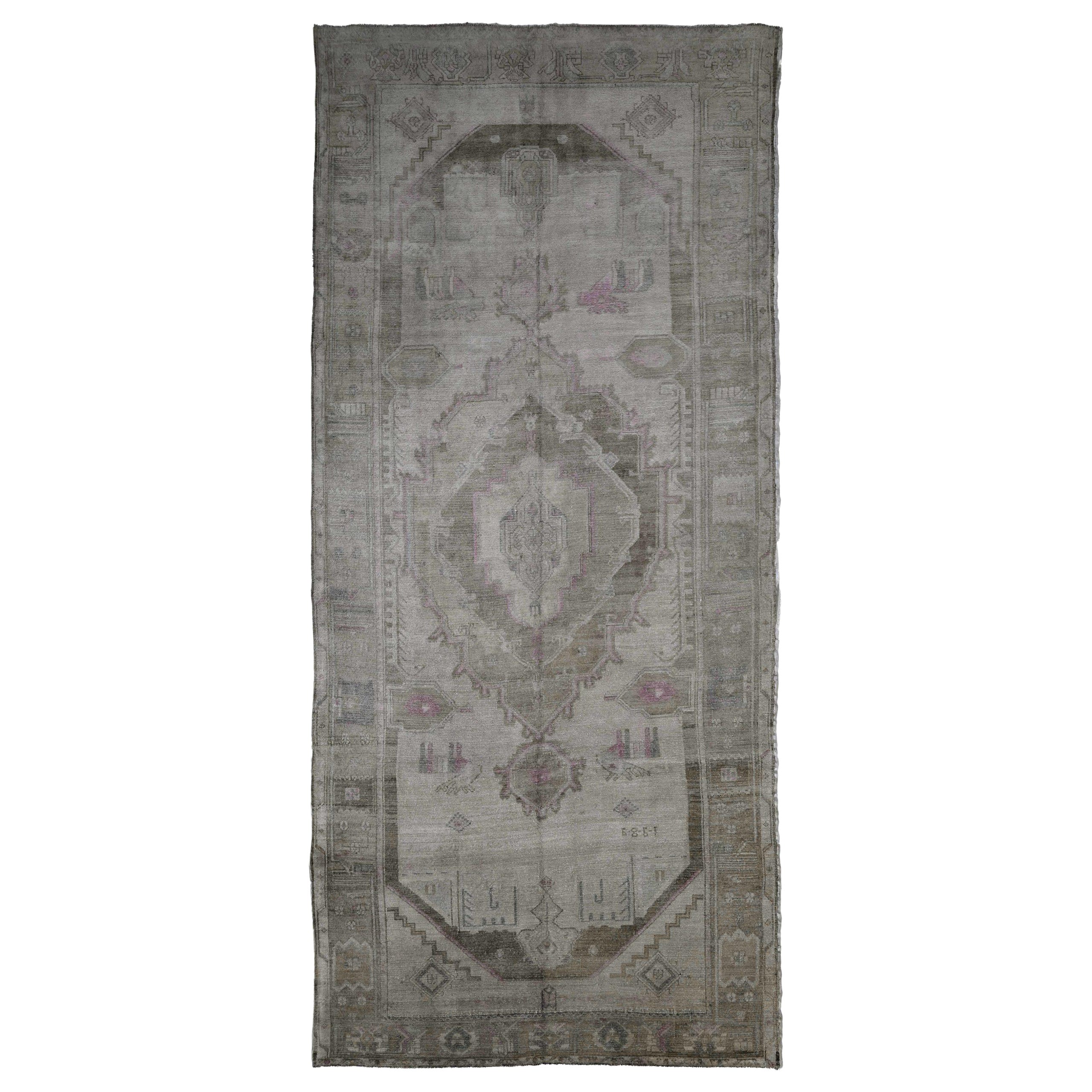 Türkei Anatoly Bereich Teppiche - Wolle Brown Elfenbein Purpel Design - 93016
