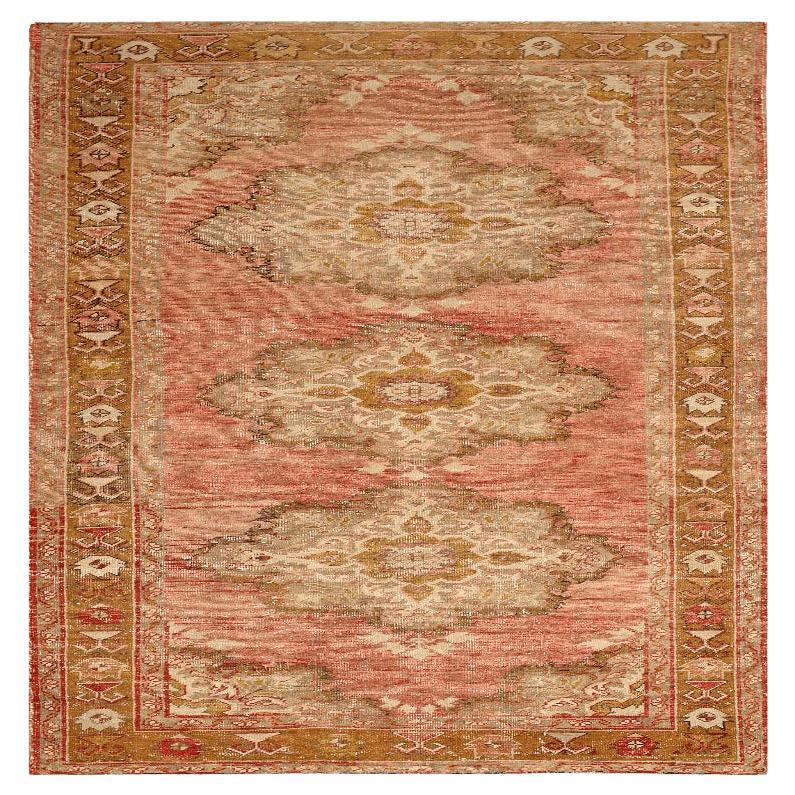 Türkei Anatoly Bereich Teppiche - Wolle Braun Elfenbein Rot Design - 92975