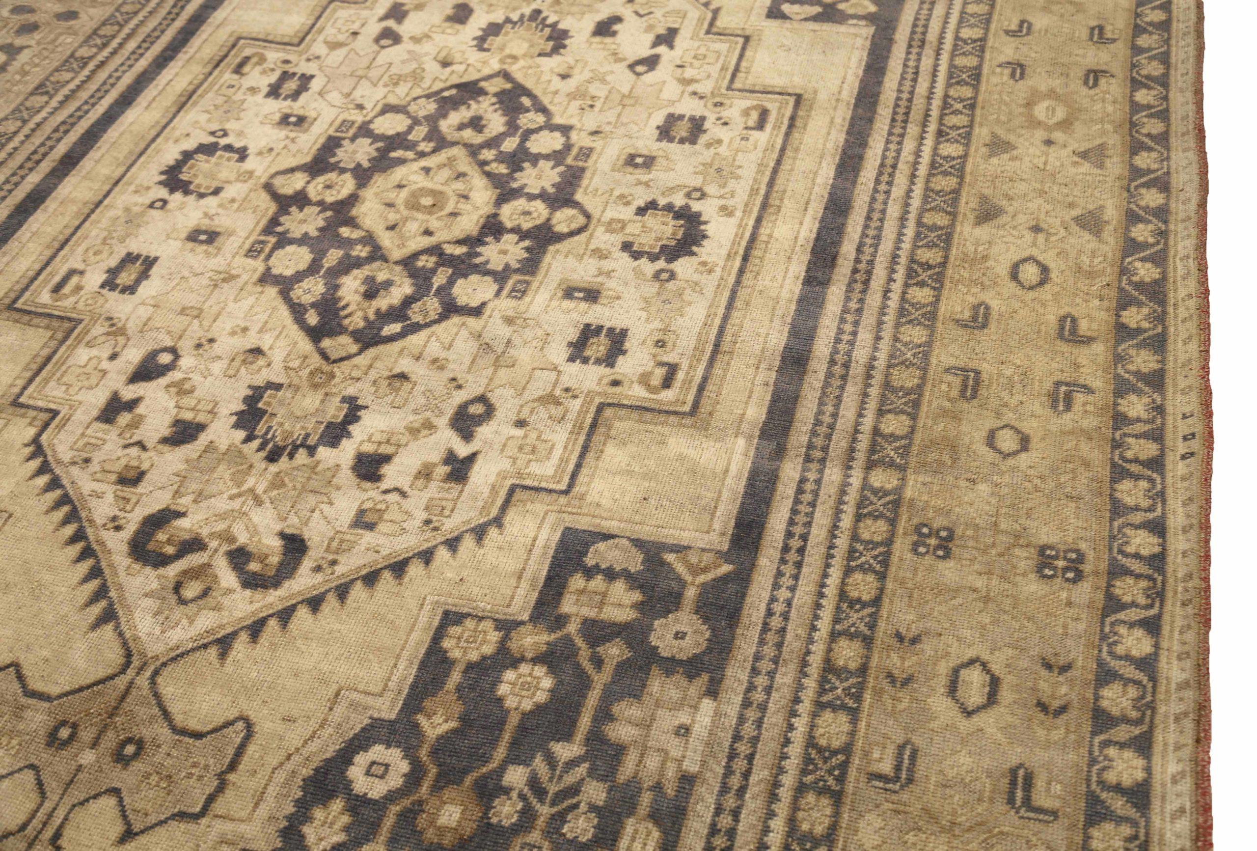 Türkei Anatoly Bereich Teppiche - Wolle Brown Elfenbein Taupe Design - 92903 (20. Jahrhundert) im Angebot