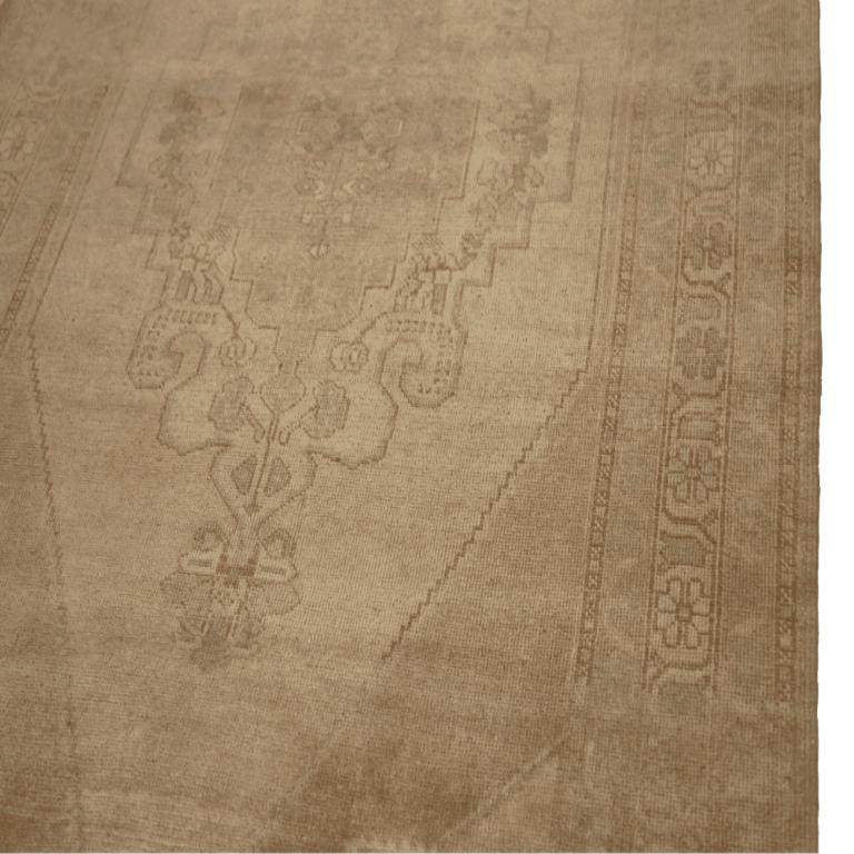 Hand-Knotted Turkey Anatoly Area Rugs - Wool Brown Ivory Taupe Design - 92928 For Sale