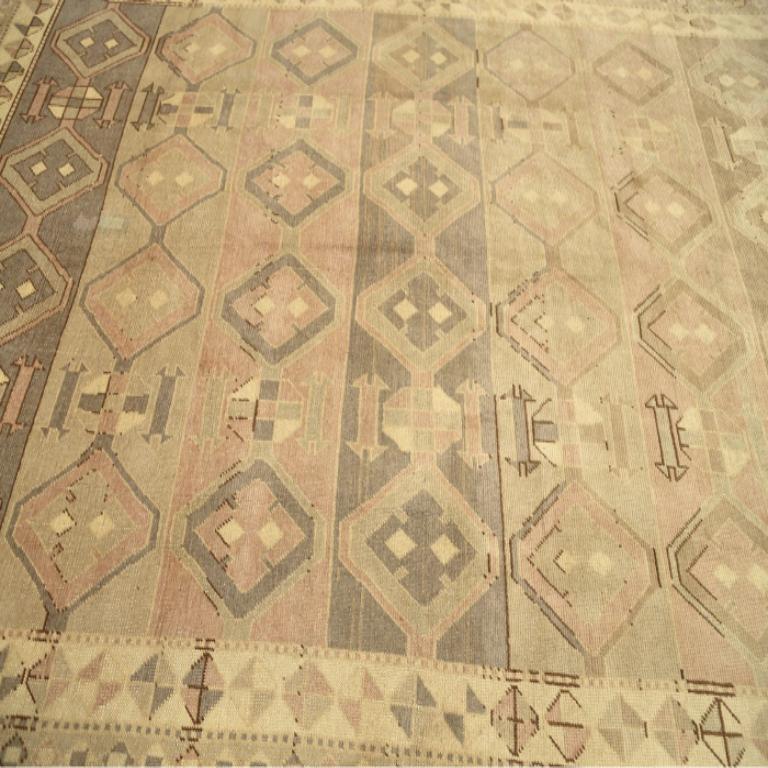 Türkei Anatoly Bereich Teppiche - Wolle Braun Elfenbein Taupe Design - 92950 (20. Jahrhundert) im Angebot