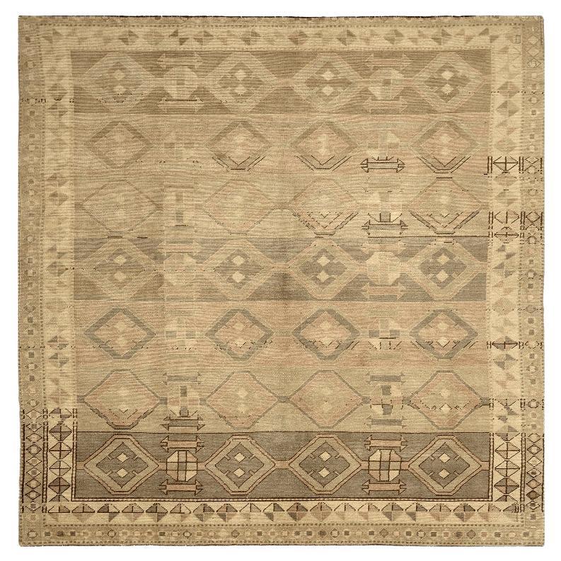 Türkei Anatoly Bereich Teppiche - Wolle Braun Elfenbein Taupe Design - 92950