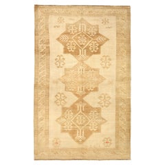 Türkei Anatoly Bereich Teppiche - Wolle Braun Elfenbein Gelb Design - 92789