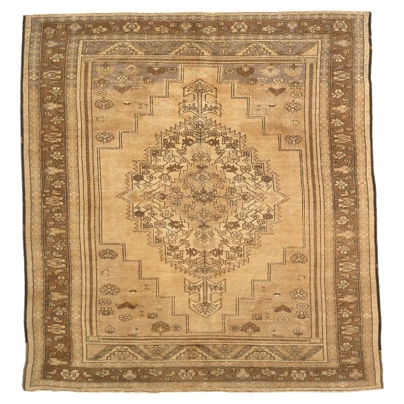 Türkei Anatoly Bereich Teppiche - Wolle Brown Elfenbein Gelb Design - 92847