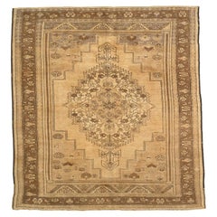 Türkei Anatoly Bereich Teppiche - Wolle Brown Elfenbein Gelb Design - 92847