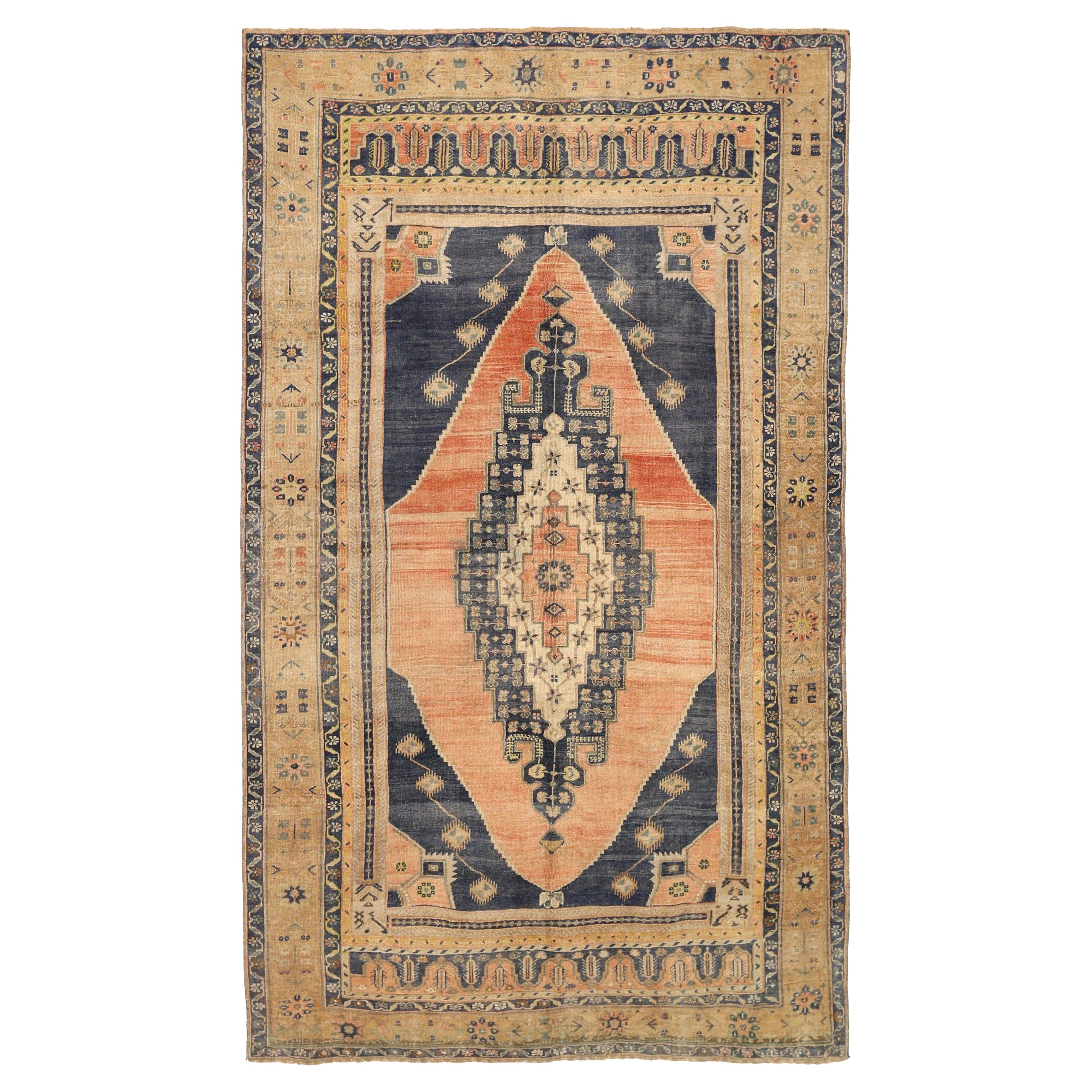 Türkei Anatoly Bereich Teppiche - Wolle Braun Marineblau Rosa Design - 92787