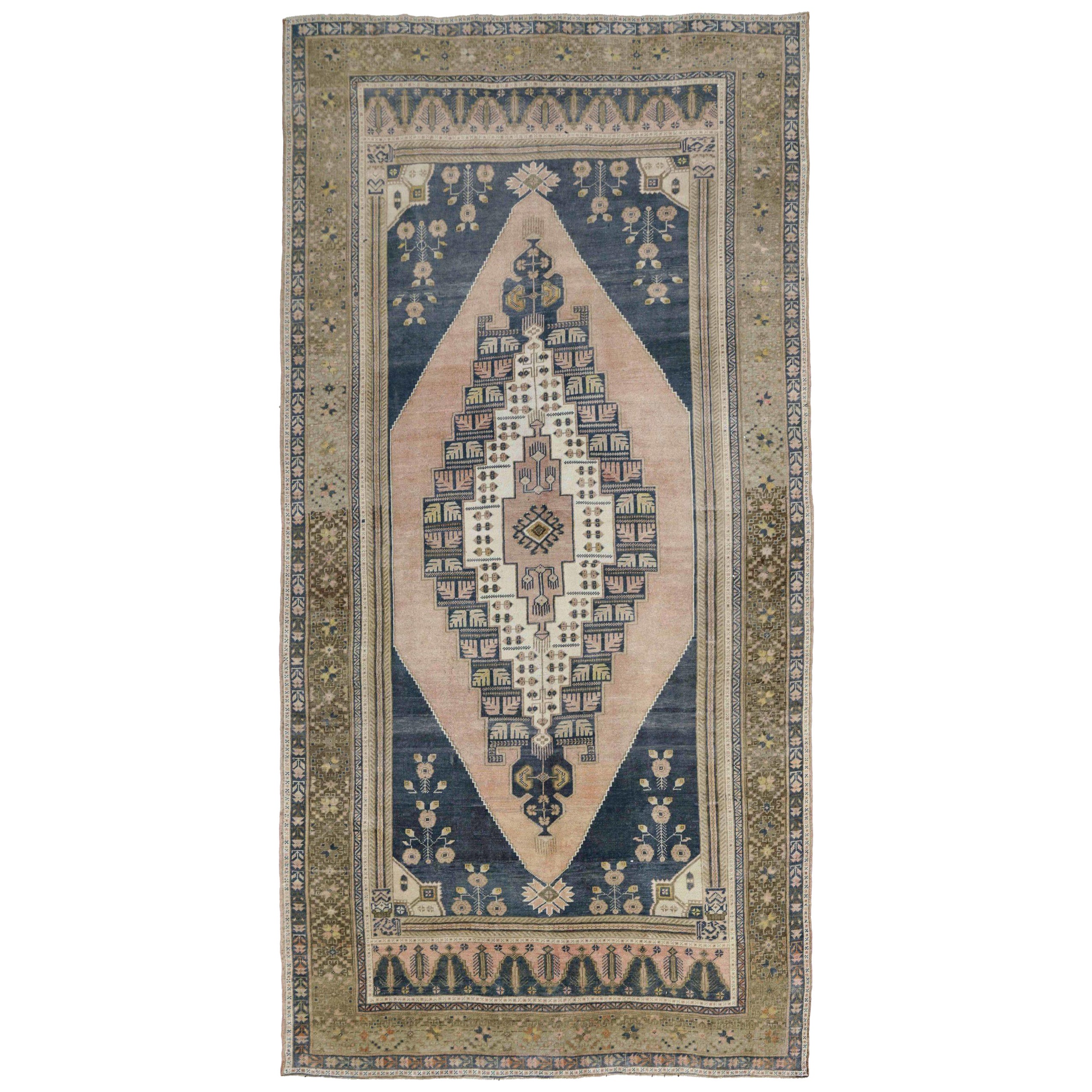 Türkei Anatoly Bereich Teppiche - Wolle Braun Marineblau Rosa Design - 93041