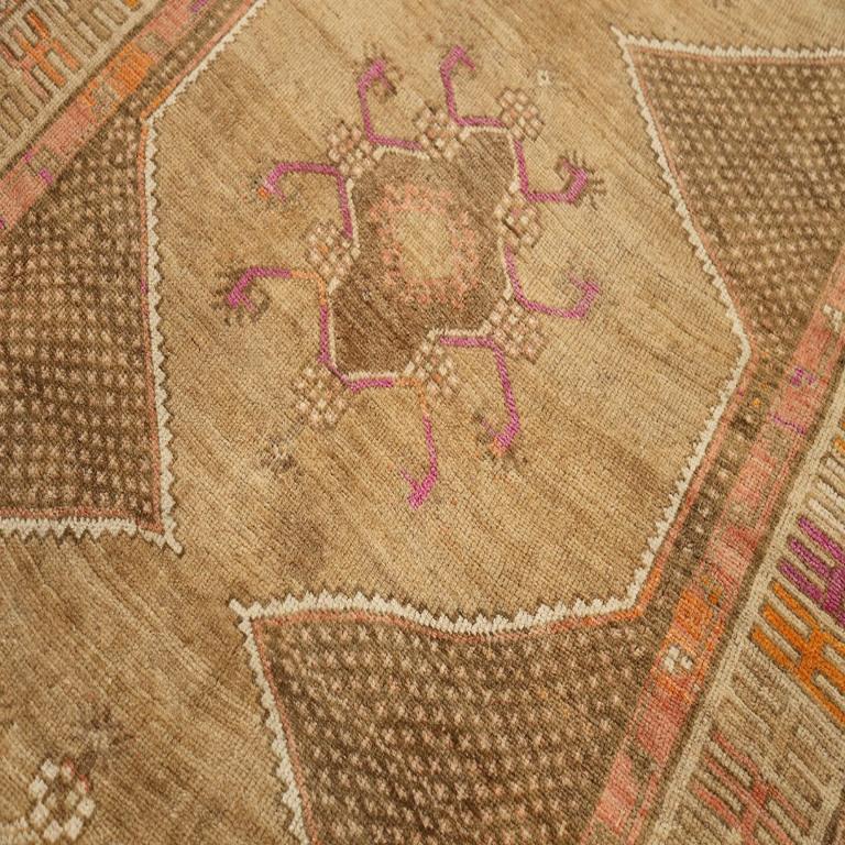 Turc Turkey Anatoly Area Rugs - Wool Brown Orange Pink Taupe - 93002 en vente