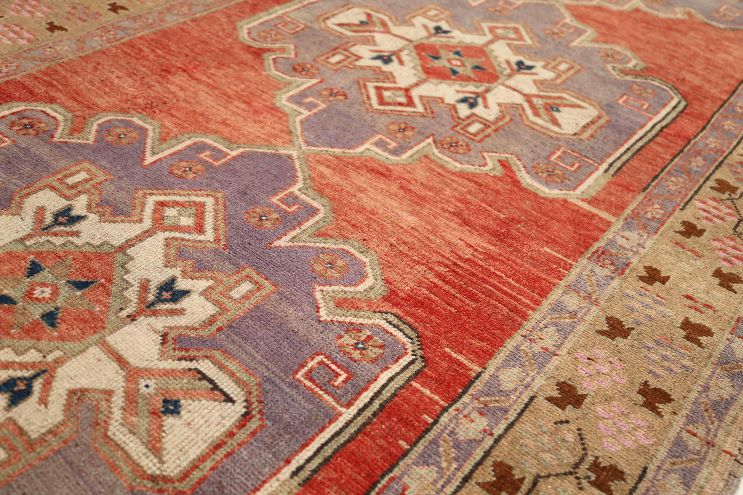 Türkei Anatoly Bereich Teppiche - Wolle Brown Purpel Red Design - 92919 (Türkisch) im Angebot
