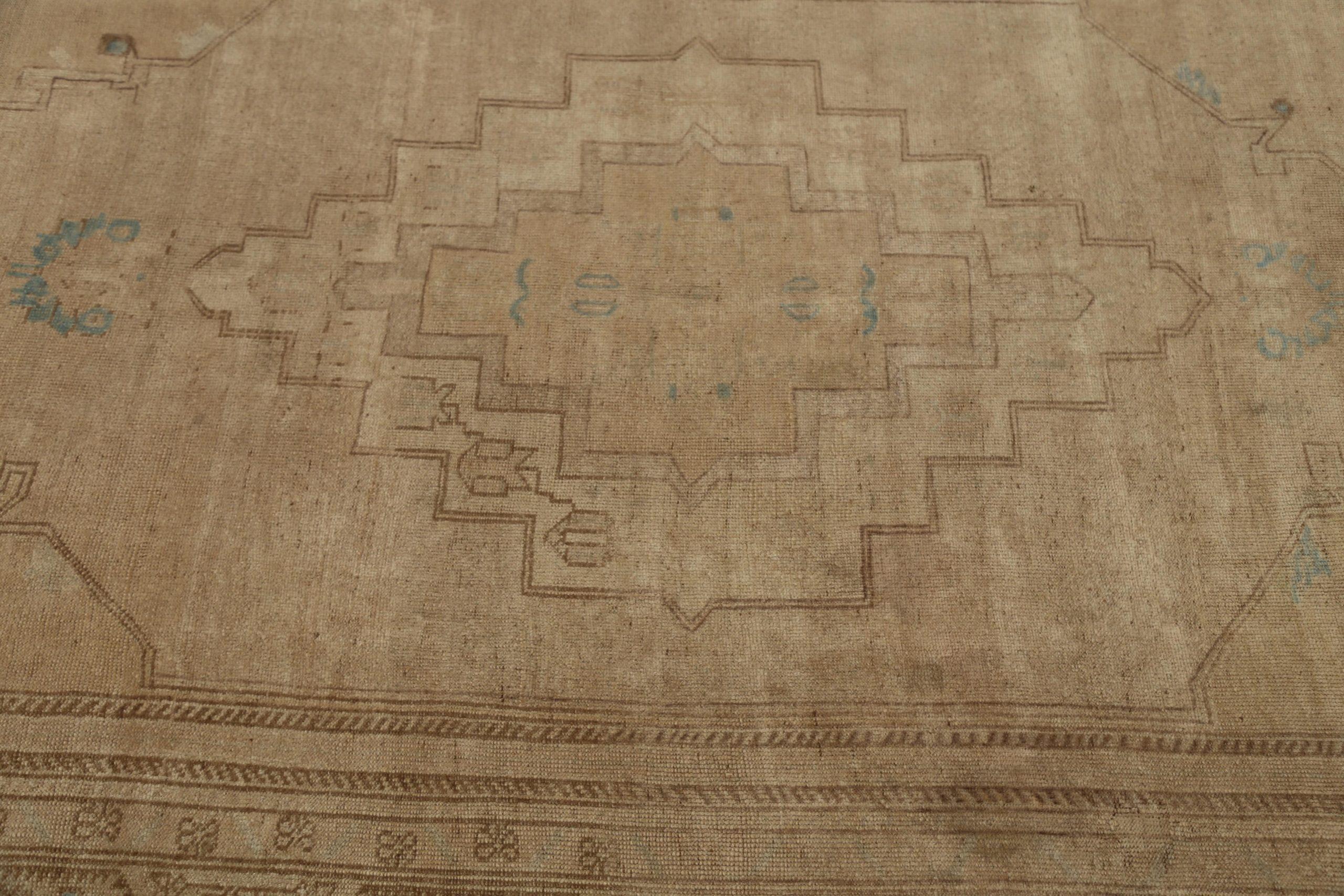 Türkei Anatoly Bereich Teppiche - Wolle Brown Taupe Design - 92884 im Zustand „Hervorragend“ im Angebot in Dallas, TX