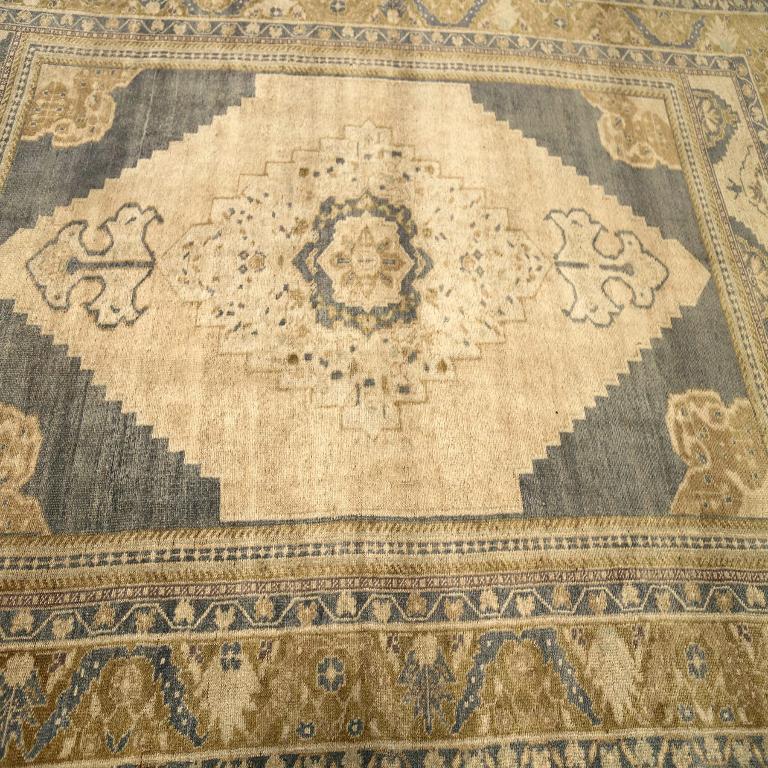 Türkei Anatoly Bereich Teppiche - Wolle Grau Elfenbein Gelb Design - 92932 im Zustand „Hervorragend“ im Angebot in Dallas, TX