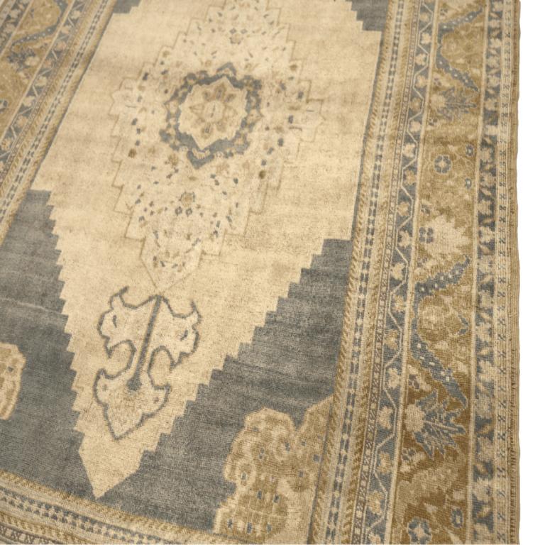 Türkei Anatoly Bereich Teppiche - Wolle Grau Elfenbein Gelb Design - 92932 (20. Jahrhundert) im Angebot