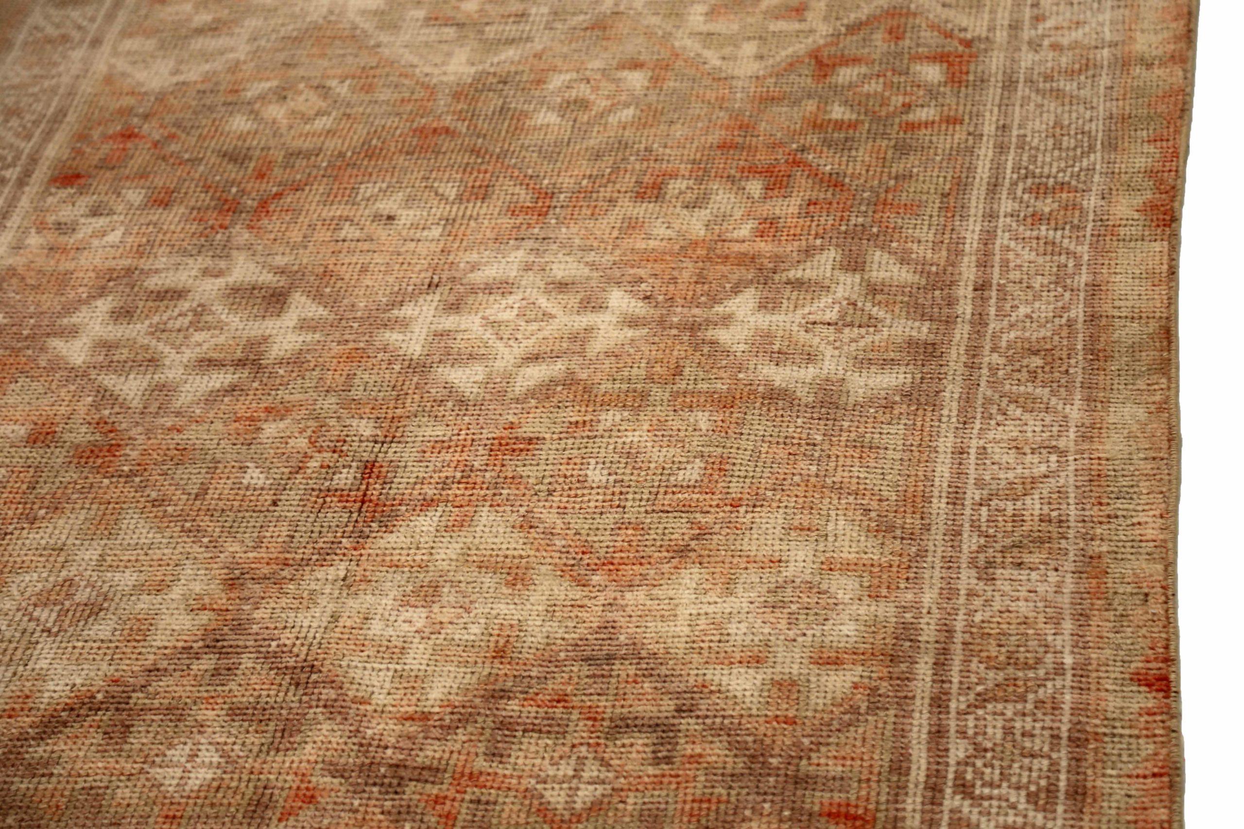 Türkische Anatoly-Teppiche - Wolle Grün Elfenbein Rosa Rot Design - 92922 im Angebot 1