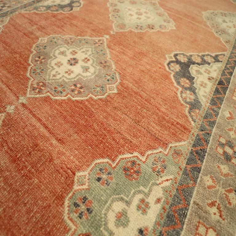 Türkische Anatoly-Teppiche - Wolle Grün Elfenbein Rot Design - 92963 im Zustand „Hervorragend“ im Angebot in Dallas, TX