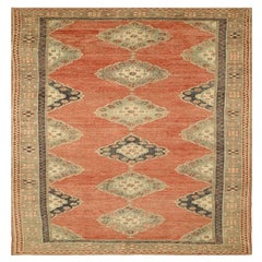 Türkische Anatoly-Teppiche - Wolle Grün Elfenbein Rot Design - 92963