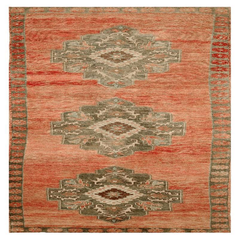 Türkische Anatoly-Teppiche - Wolle in Grün, Rosa und Rot, Design - 92961