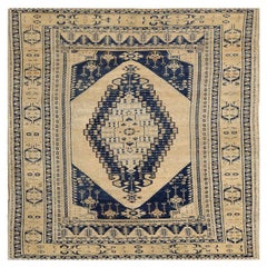 Turkey Anatoly Area Rugs - Wool Ivory Navy Blue Design - 92993