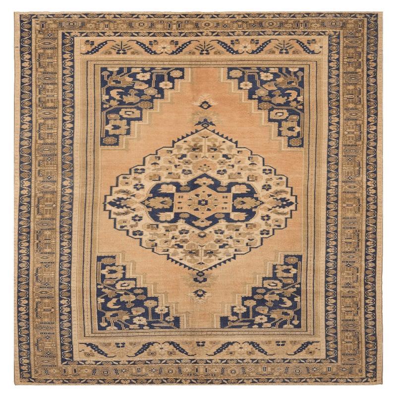 Türkische Anatoly-Teppiche - Wolle Elfenbein Marineblau Blau Rosa Design - 92949
