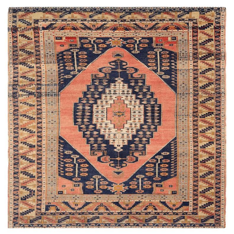Türkei Anatoly Area Rugs - Wolle Elfenbein Marineblau Rosa Gelb - 93008