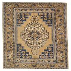 Türkei Anatoly Bereich Teppiche - Wolle Elfenbein Marineblau Gelb Design - 92829