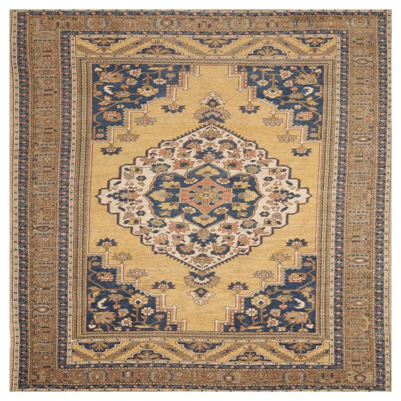 Türkei Anatoly Bereich Teppiche - Wolle Elfenbein Marineblau Gelb Design - 92960