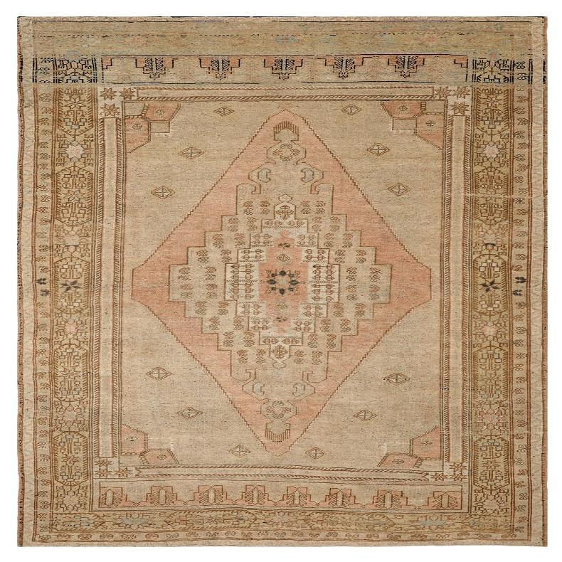 Türkische Anatoly-Teppiche - Wolle Elfenbein Rosa Design - 93005