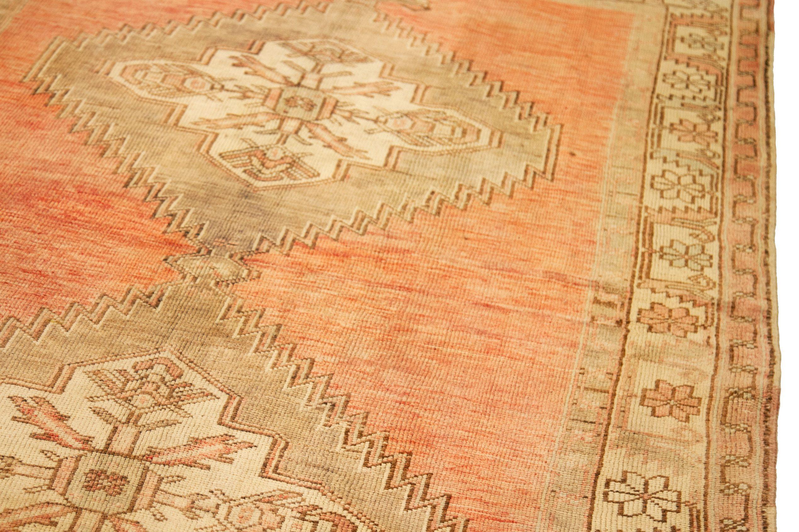 Turkey Anatoly-Teppiche - Wolle Elfenbein Rosa Taupe Design - 92812 im Zustand „Hervorragend“ im Angebot in Dallas, TX