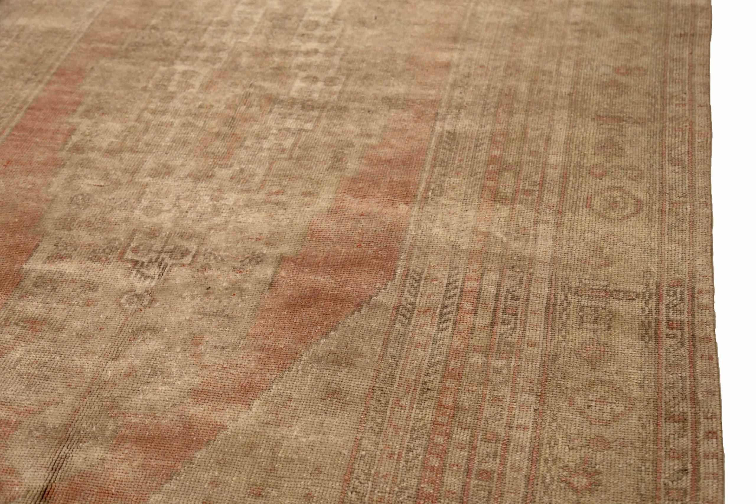 Turkey Anatoly-Teppiche - Wolle Elfenbein Rosa Taupe Design - 92896 im Zustand „Hervorragend“ im Angebot in Dallas, TX