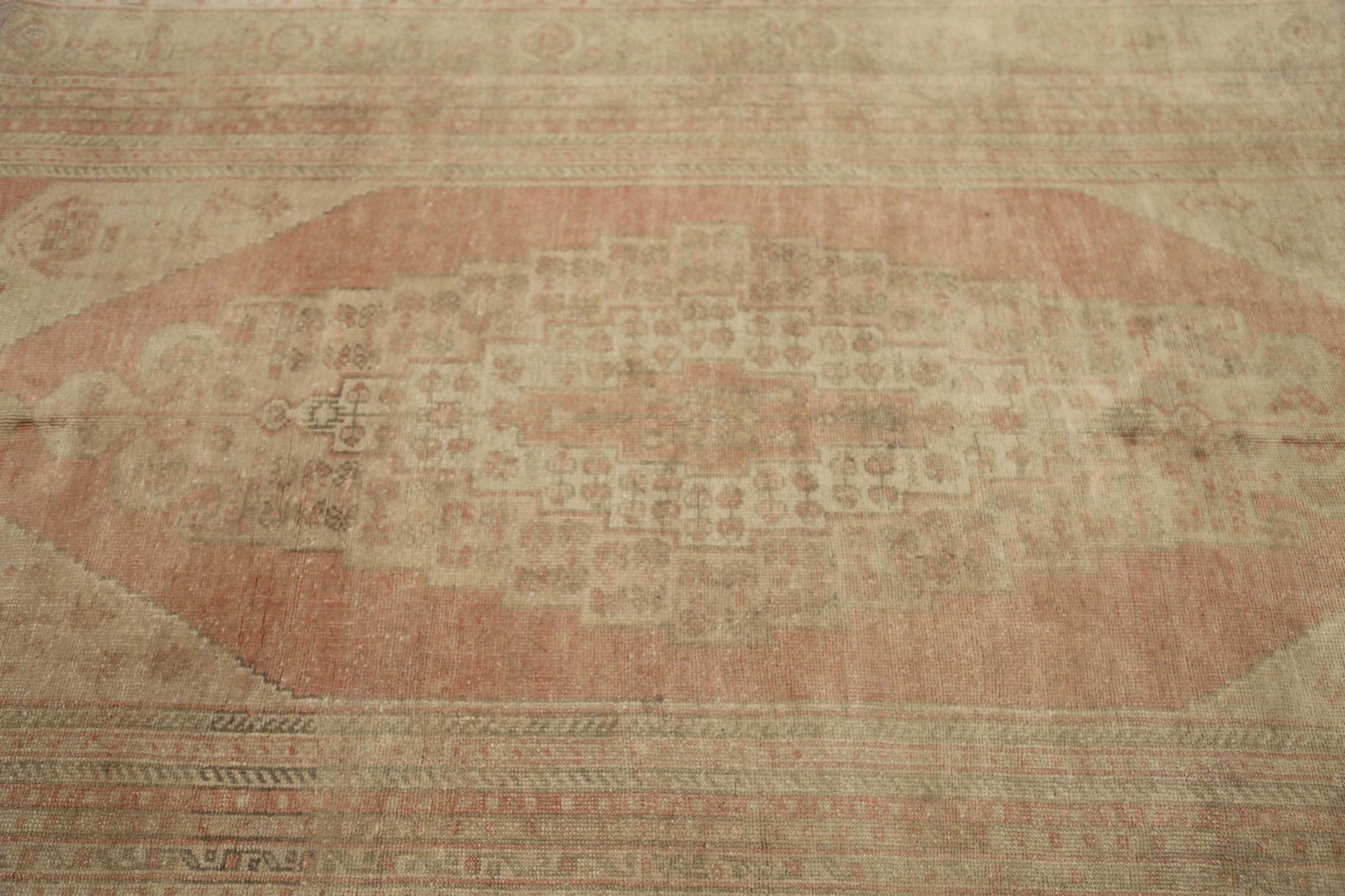 Turkey Anatoly-Teppiche - Wolle Elfenbein Rosa Taupe Design - 92896 (20. Jahrhundert) im Angebot