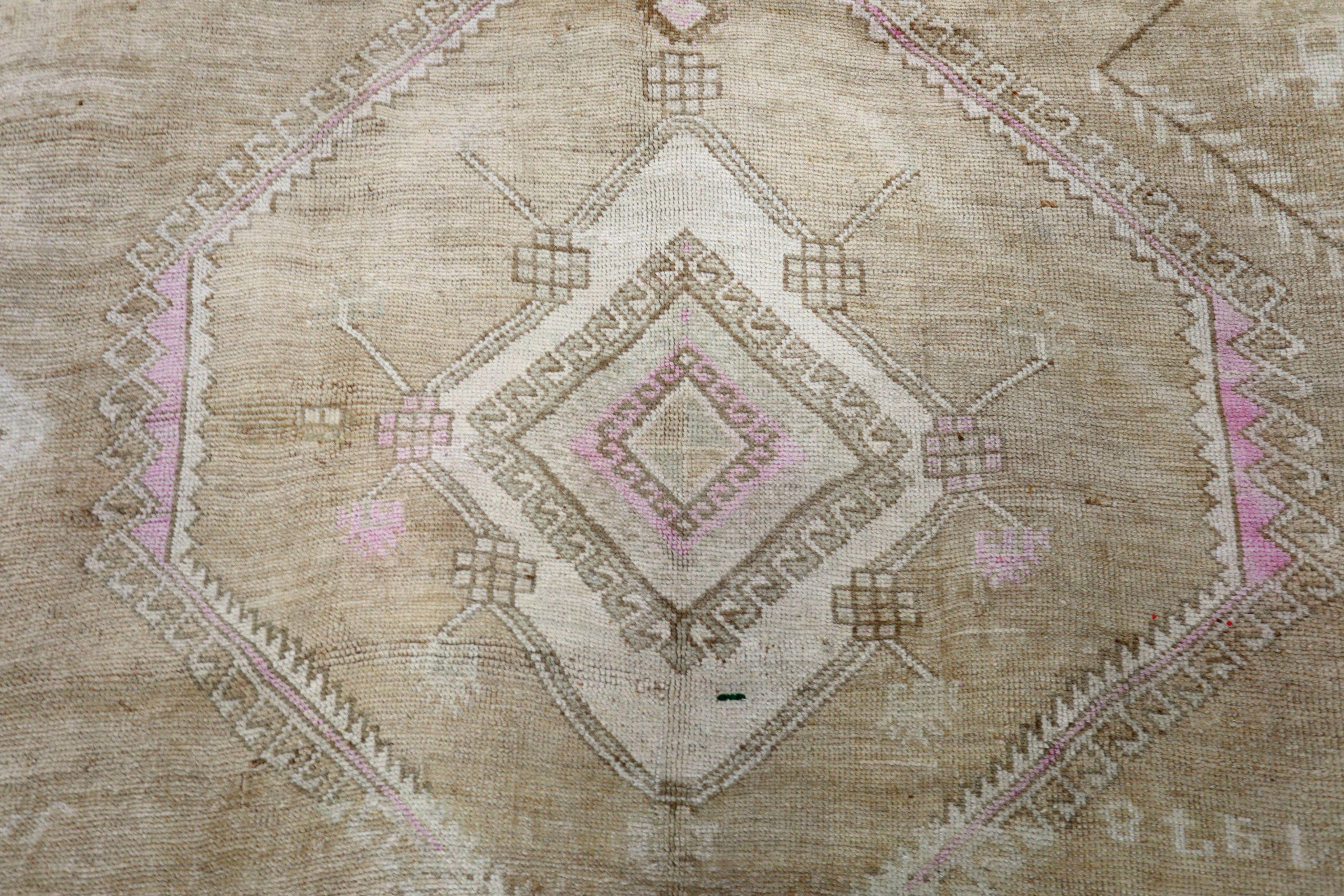 Turkey Anatoly-Teppiche - Wolle Elfenbein Rosa Taupe Design - 93035 im Zustand „Hervorragend“ im Angebot in Dallas, TX