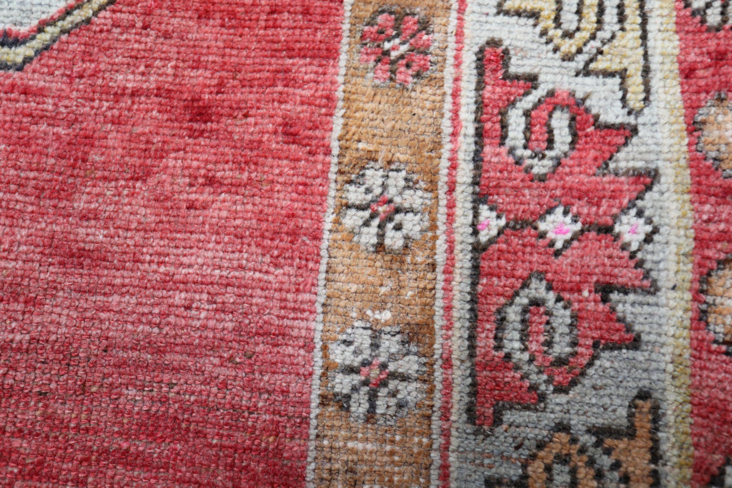 Türkische Anatoly-Teppiche - Wolle Elfenbeinrot Design - 93043 (20. Jahrhundert) im Angebot