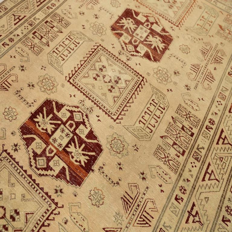 Türkei Anatoly Bereich Teppiche - Wolle Elfenbein Rot Gelb Design - 92965 (Türkisch) im Angebot