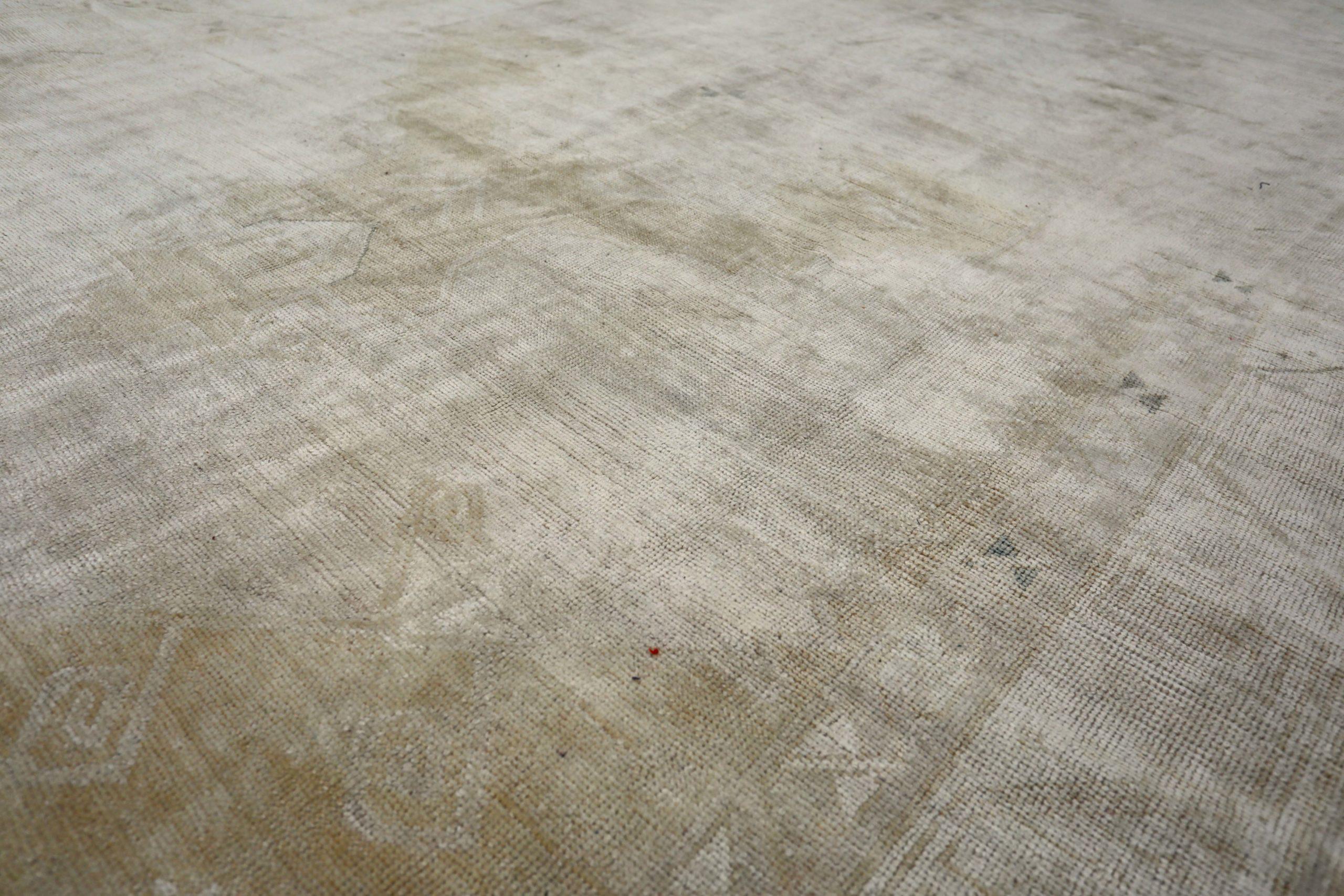 Turc Tapis de Turquie Anatoly - Design en laine ivoire taupe - 93115 en vente