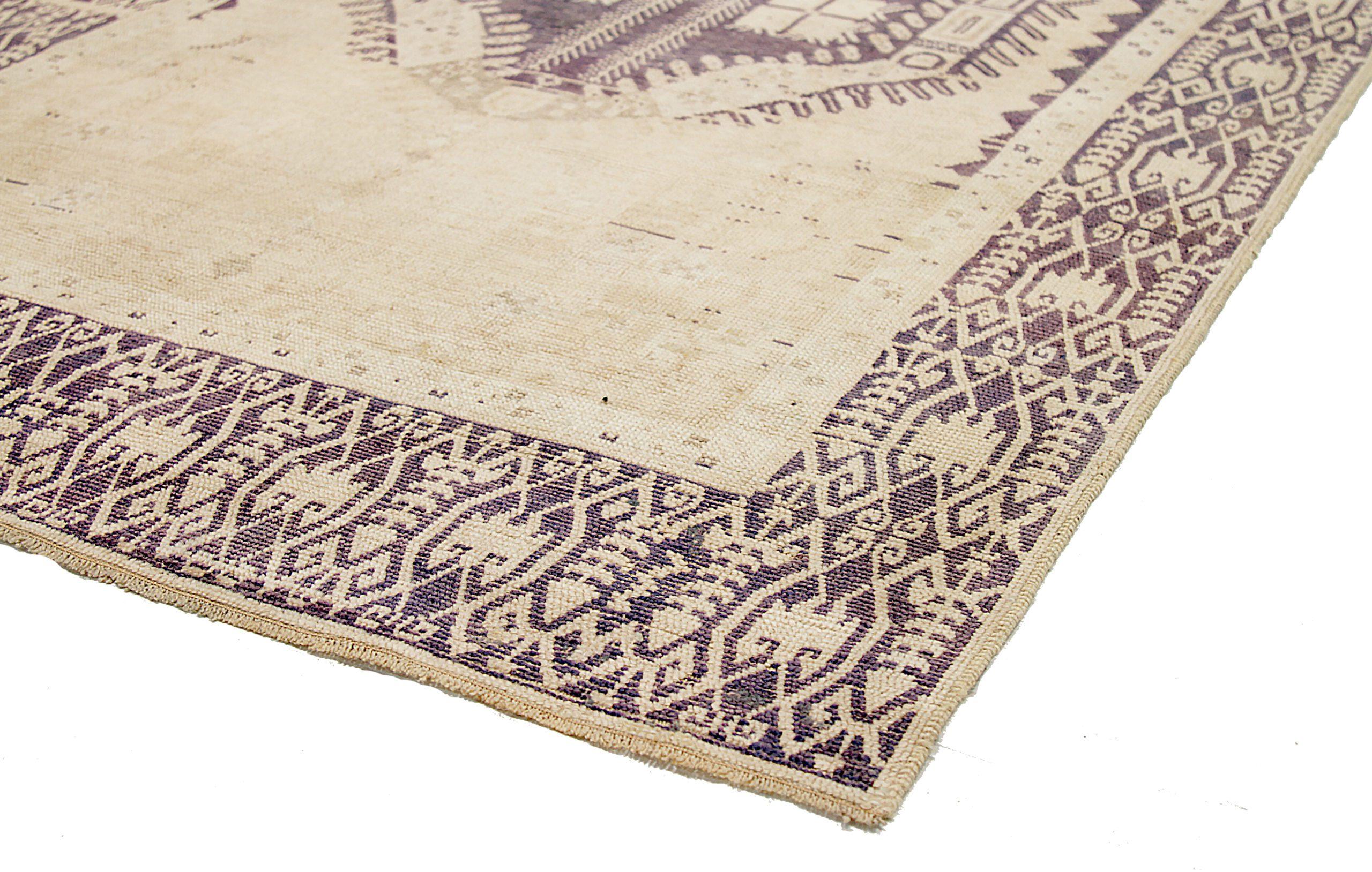 Türkei Anatoly Läufer Teppich CIRCA 1940 - Wolle Braun Elfenbein Design - 92528 (Türkisch) im Angebot