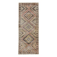 Tappeto Anatoly Runner - Lana Nero Blu Verde Avorio Rosso - 93190