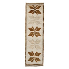 Türkei Anatoly Läufer Teppich - Wolle Braun Elfenbein Design - 93196
