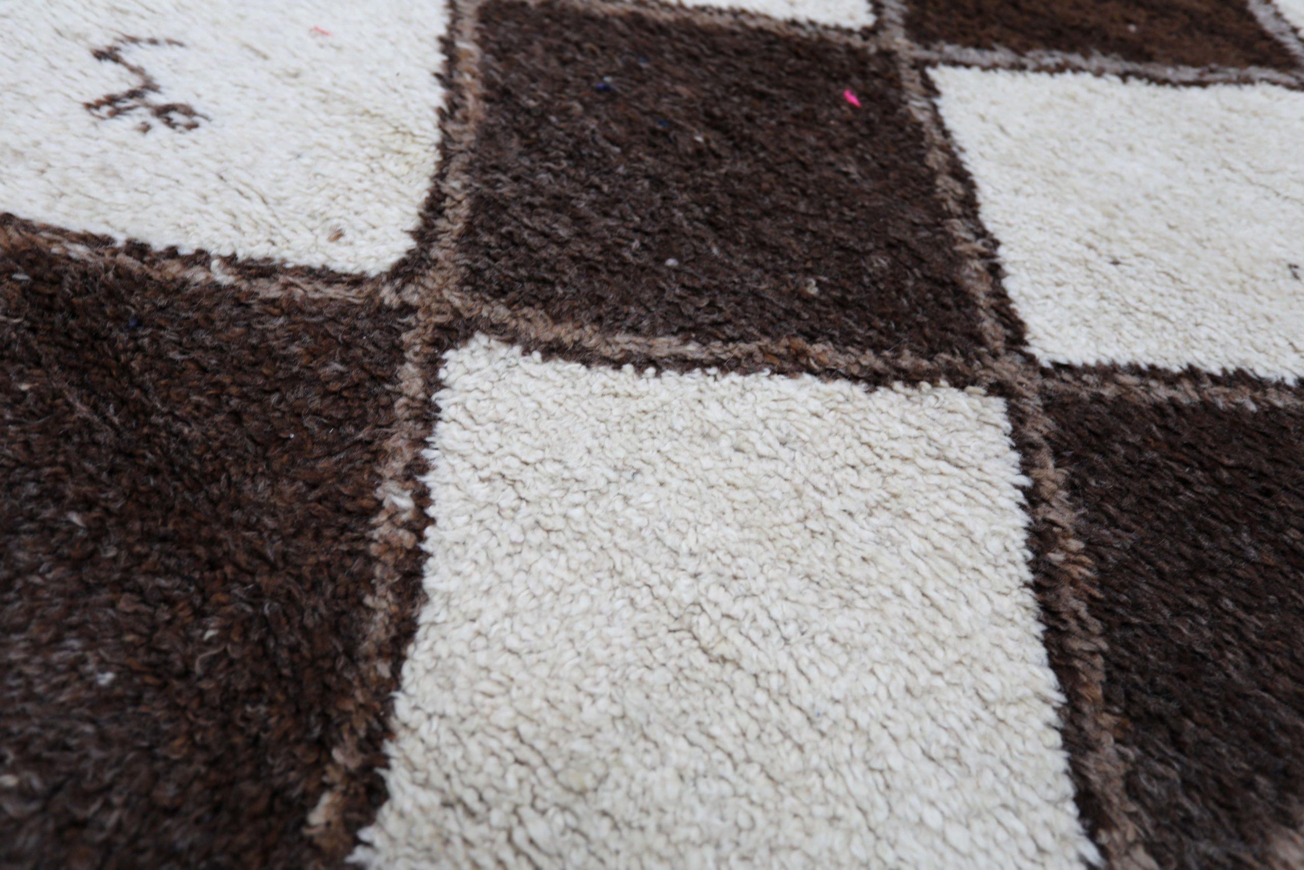 Turc Tapis de course Turkey Anatoly - Laine Brown Ivory Design - 93197 en vente